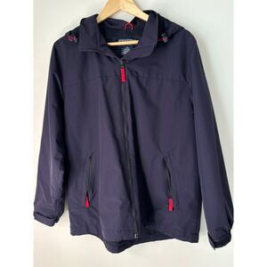 Lands' End Women Blue Full Zip Jacket Size Medium 10/12 Coat b17